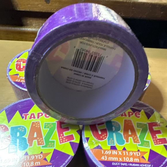 6 Rolls of Tape Craze purple 1.69" x 11.9 yds purple - Picture 2 of 2